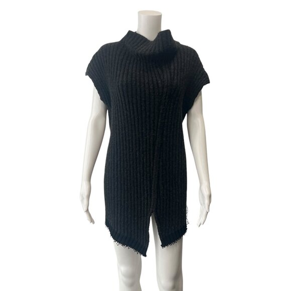 $1990 The Row Black Charcoal Knit Ribbed Tank Top size Medium - Picture 3 of 10